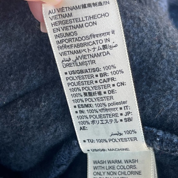 Goodthreads Jacket Mens XXL 2X Blue Hooded Snap Long Sleeve Fleece Lined - Picture 6 of 11